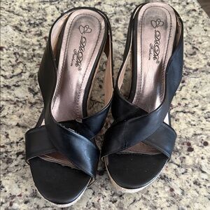 DbDk Fashion Black Wedge Sandals